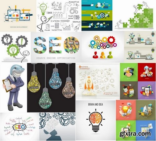 Business concept and business design element in vector from stock - 25 Eps