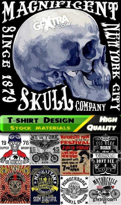 T-shirt Design elements in vector from stock #33 - 25 Eps