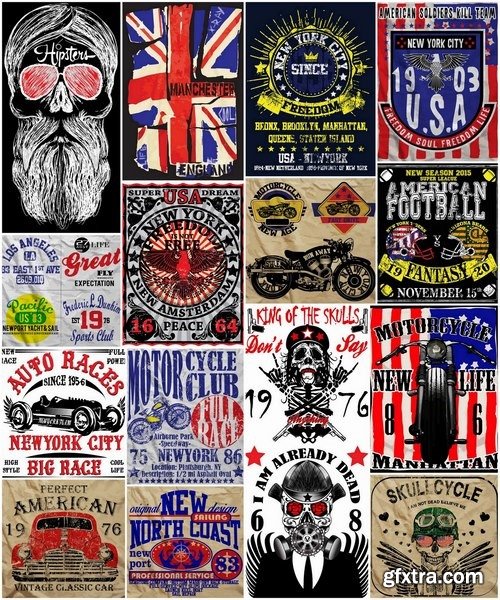 T-shirt Design elements in vector from stock #33 - 25 Eps