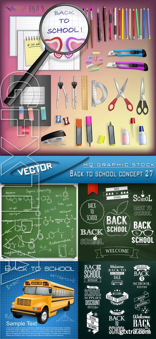 Stock Vector - Back to school concept 27