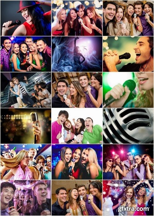 Karaoke and people sing at the party Stock images - 25 HQ Jpg