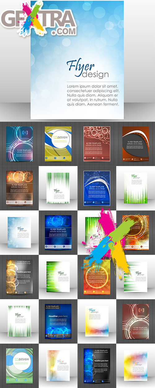 Vector set of flyers