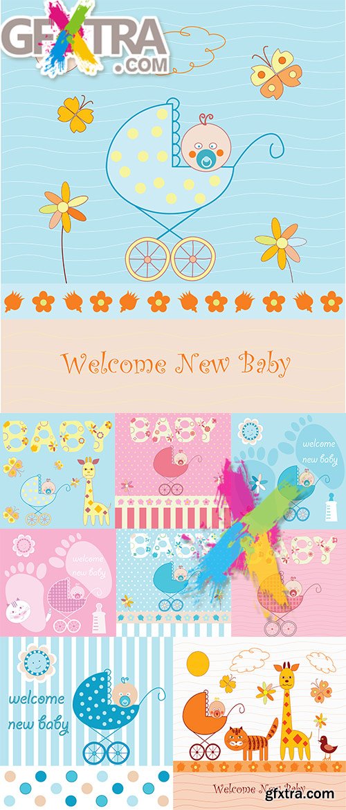 Greeting cards birth of a child