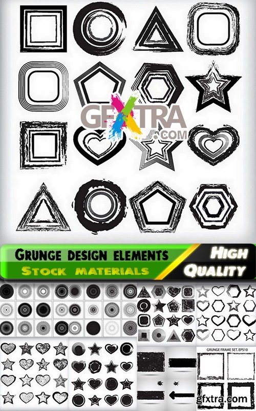 Grunge design elements and grunge backgrounds - 25 Eps