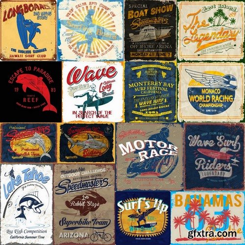 T-shirt Design elements in vector from stock #34 - 25 Eps