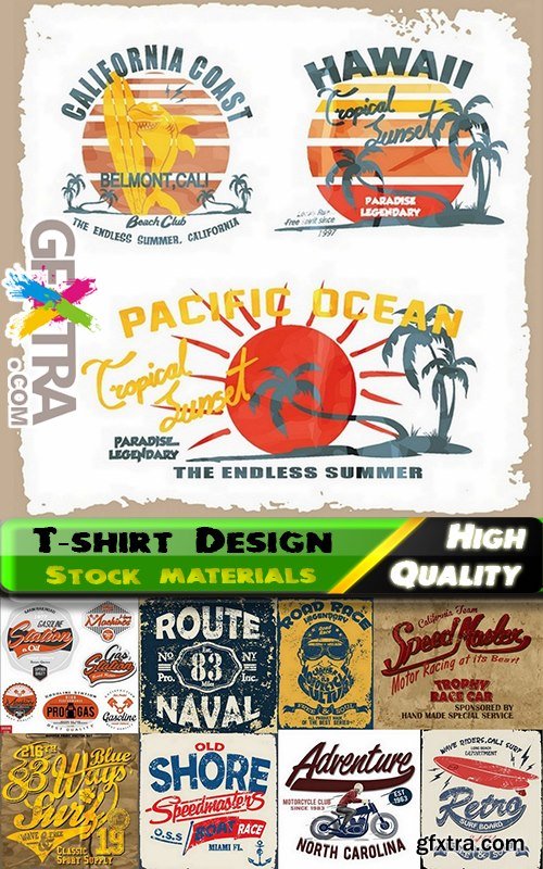T-shirt Design elements in vector from stock #34 - 25 Eps