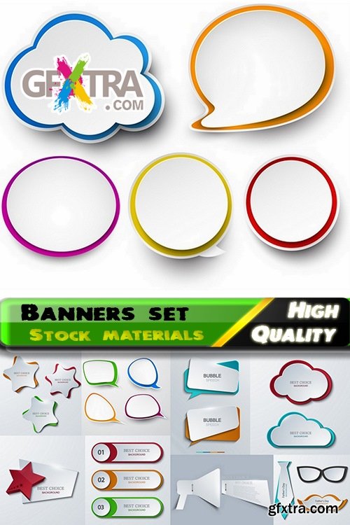 Paper bubbles and shape for text in vector from stock - 25 Eps