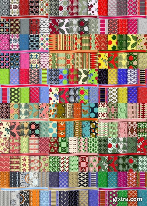 Abstract Seamless patterns in vector set from stock #15 - 25 Eps