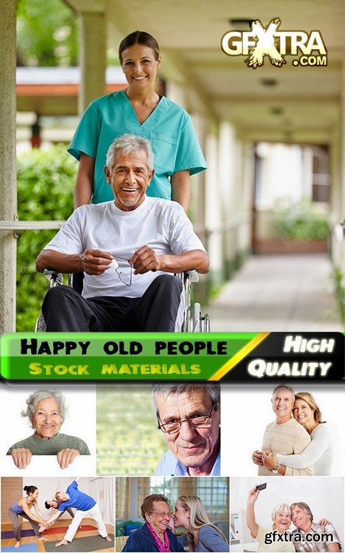 Happy old people and Care for the elderly Stock images - 25 HQ Jpg