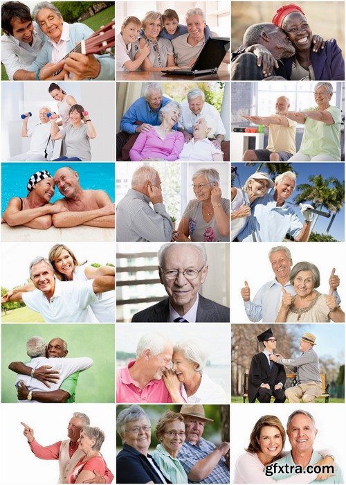 Happy old people and Care for the elderly Stock images - 25 HQ Jpg