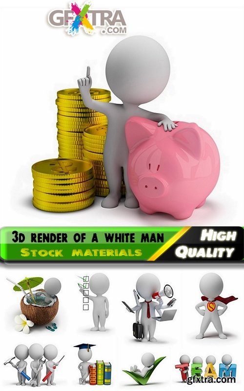 3d render of a white man Business concept Stock images - 25 HQ Jpg