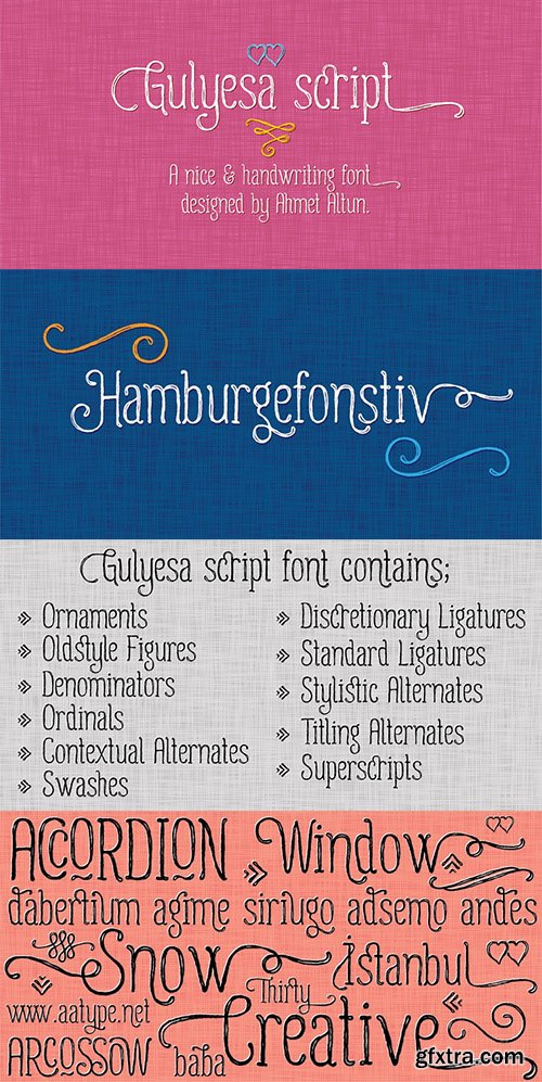 Gulyesa Script Fon1 - 1 Font 39$