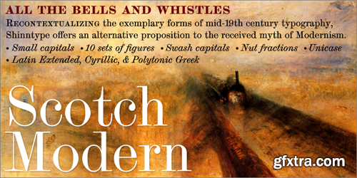 Scotch Modern Font Family - 5 Fonts for $395