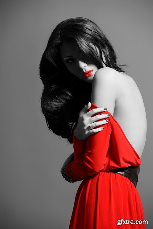 Red and black concept or Fashionable People Stock images - 25 HQ jpg