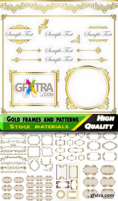 Gold frames and patterns - 25 Eps