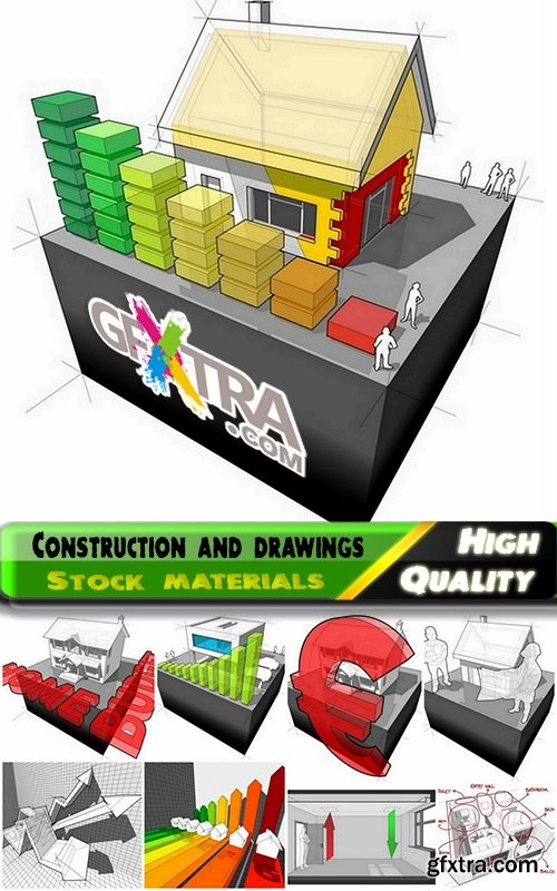 Construction and drawings buildings - 25 Eps