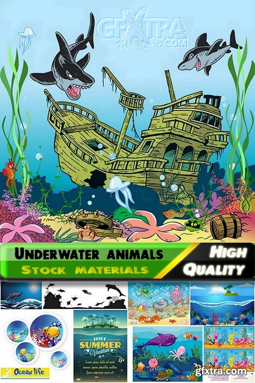 Underwater animals and Landscapes - 25 Eps