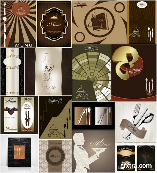 Menu Template design elements in vector by stock #5 - 25 Eps