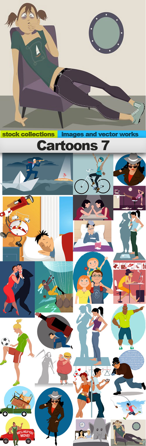 Cartoons 7,25 x EPS