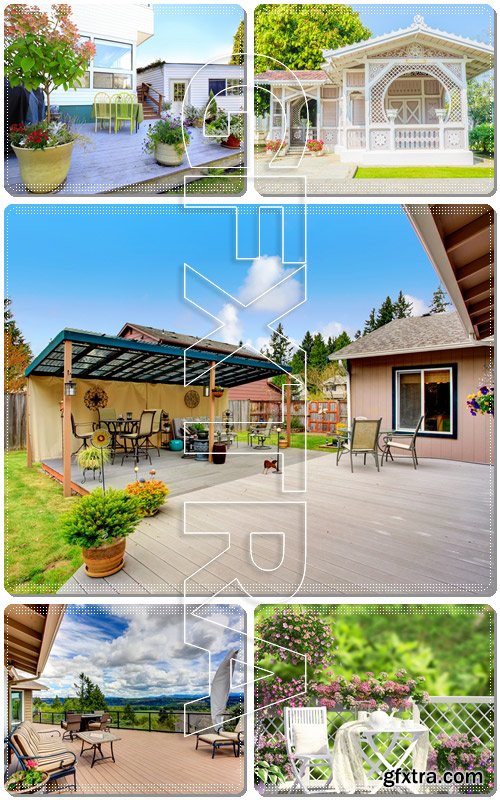 Beautiful exterior - balcony of home - Stock photo