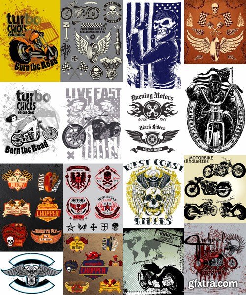 Bike Design Elements - 25 Vector