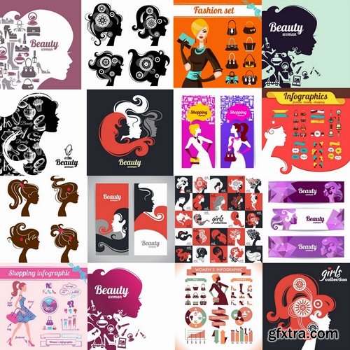 Beauty and fashion in vector from stock - 25 Eps