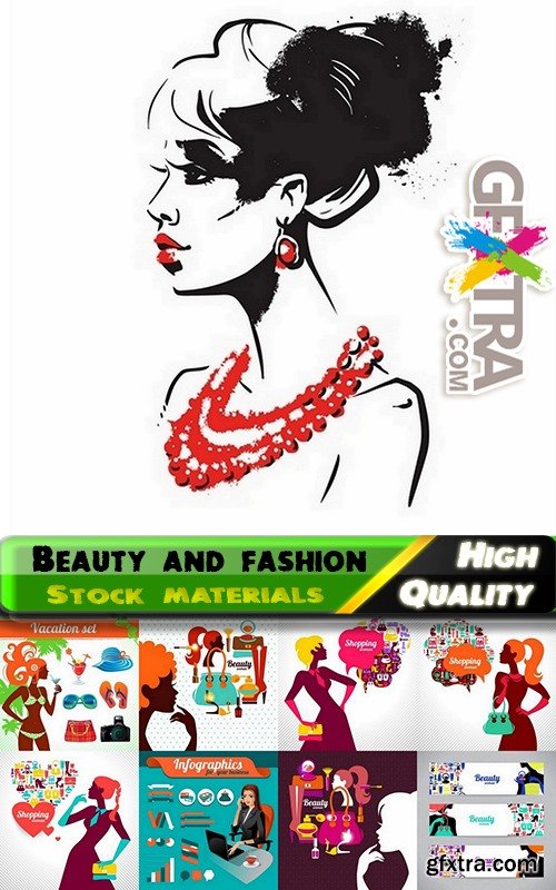 Beauty and fashion in vector from stock - 25 Eps