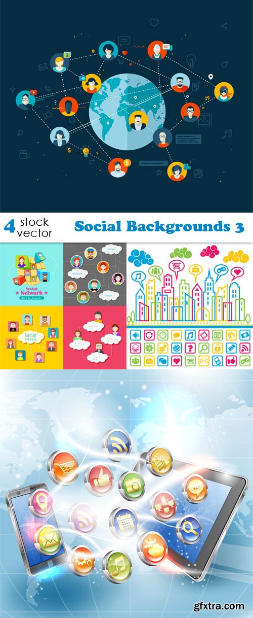 Vectors - Social Backgrounds 3