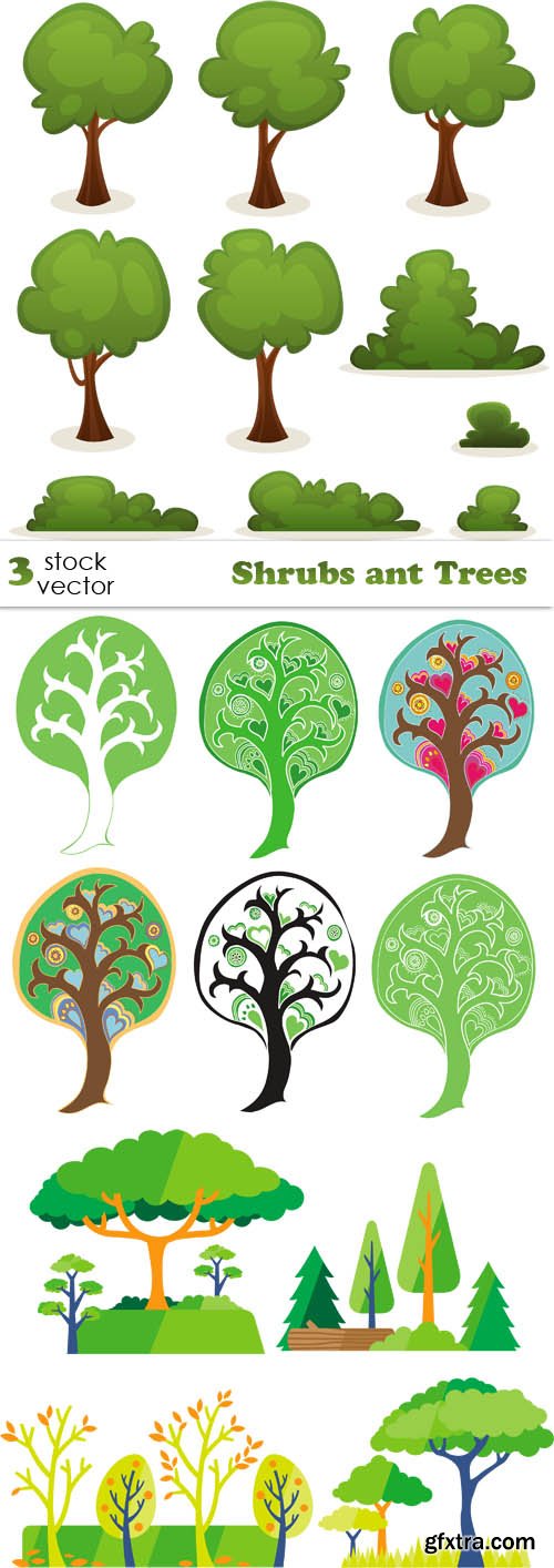 Vectors - Shrubs and Trees