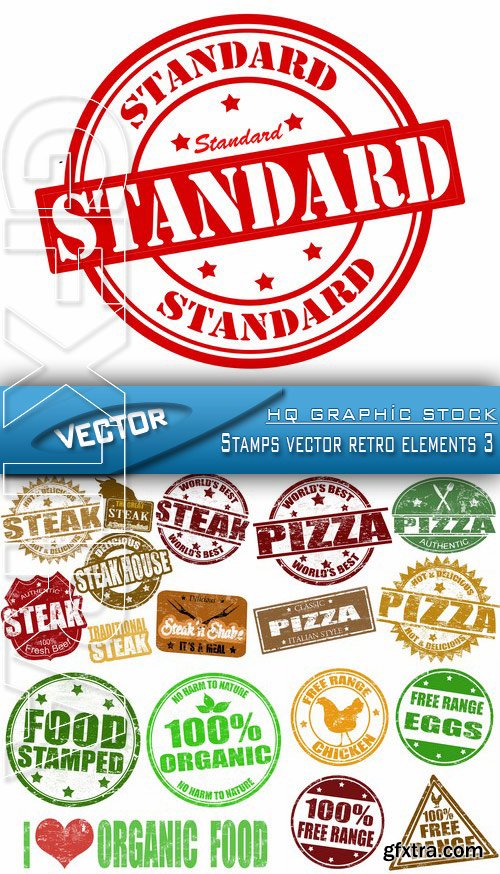 Stock Vector - Stamps vector retro elements 3