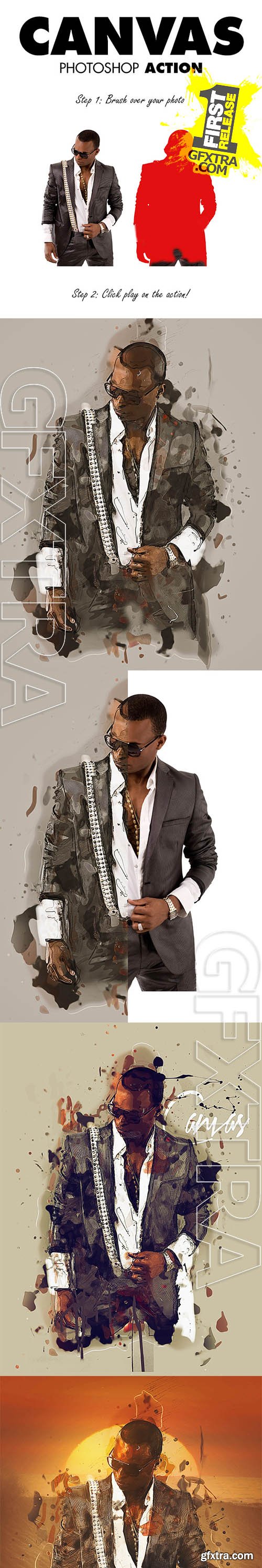 Canvas Photoshop Action - Graphicriver 8990173
