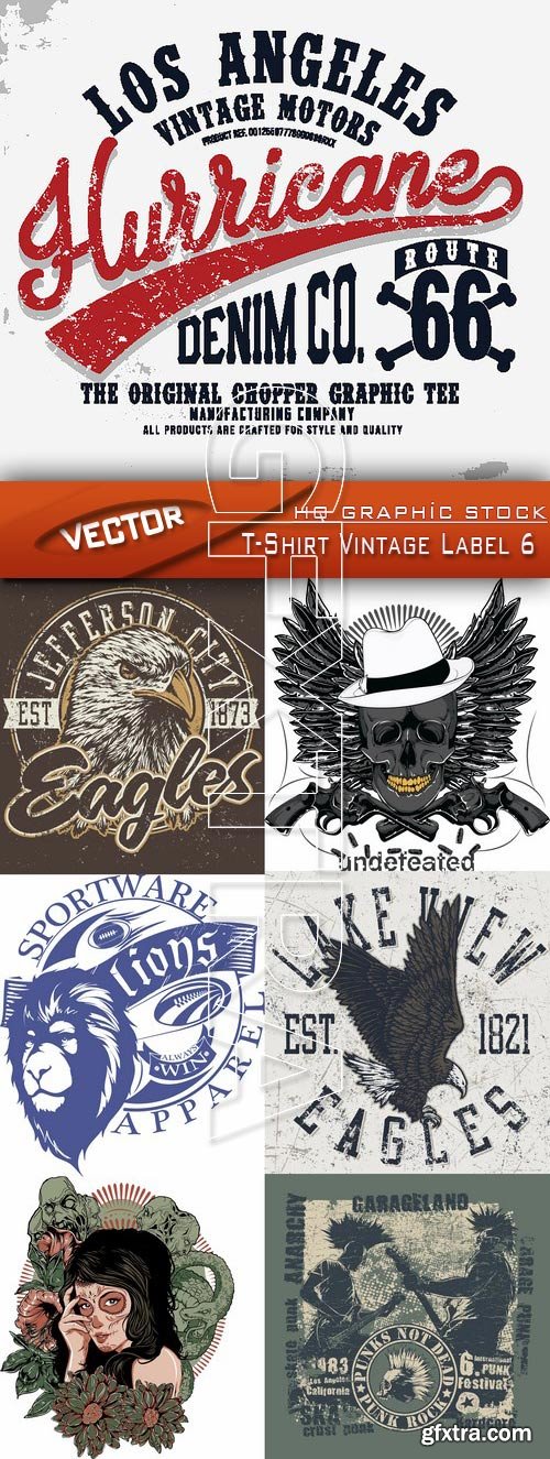 Stock Vector - T-Shirt Vintage Label 6