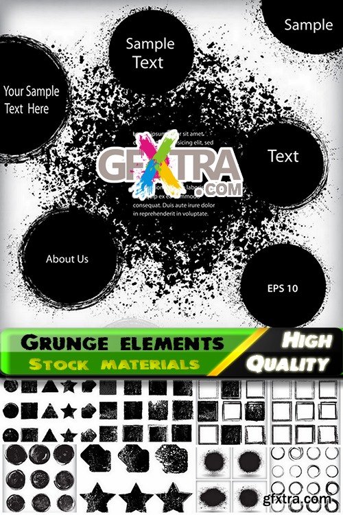 Grunge design elements and backgrounds in vector from stock - 25 Eps