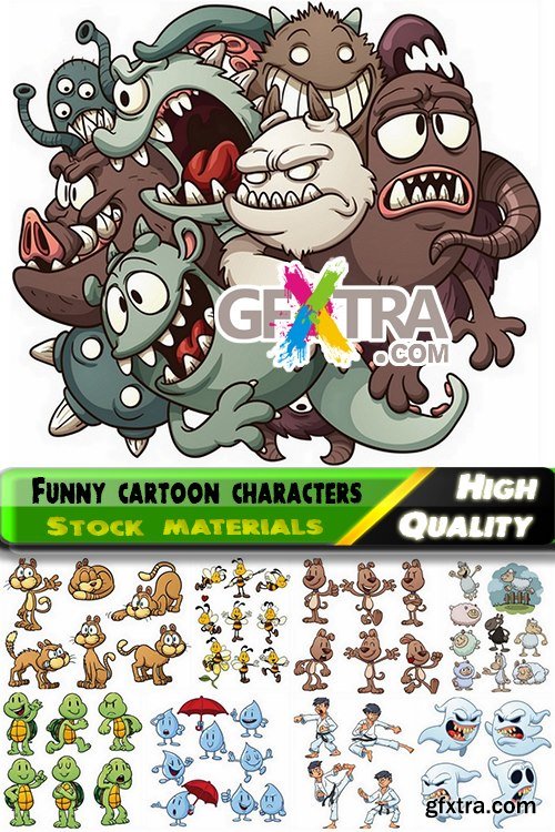 Funny cartoon characters in vector from stock #5 - 25 Eps