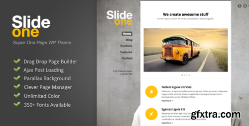 ThemeForest - Slide One v1.07 - One Page Parallax, Ajax WP Theme