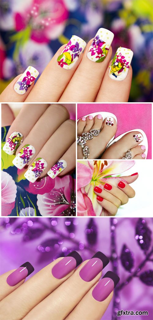 Manicure, beautiful female hands, pedicure - Stock photo Manicure, beautiful female hands, pedicure - Stock photo