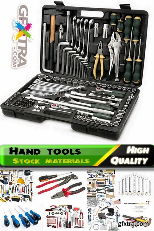 Set of hand tools isolated on white Stock images - 25 HQ Jpg