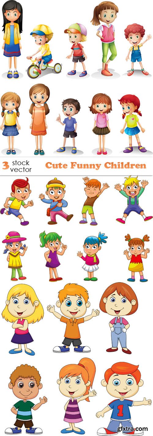 Vectors - Cute Funny Children