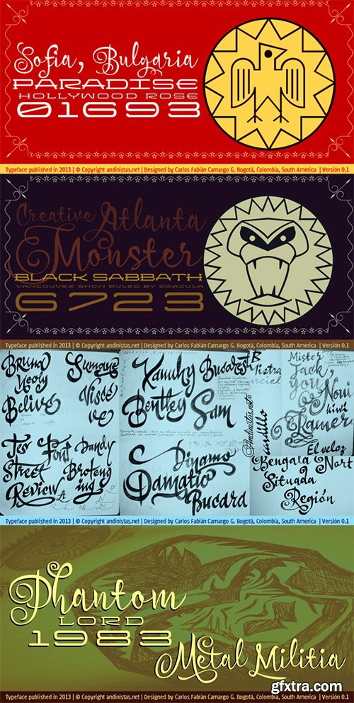 Bengala Font Family - 3 Font 120$