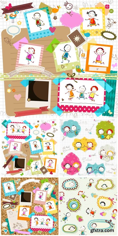Children vector, funny kids Children vector, funny kids