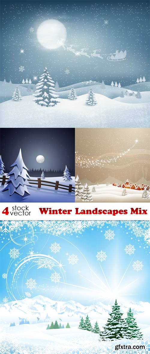 Vectors - Winter Landscapes Mix