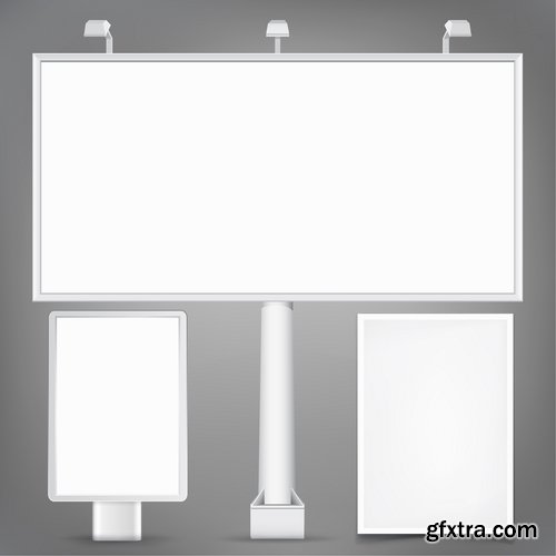 Various vector billboards and boards from stock - 25 Eps