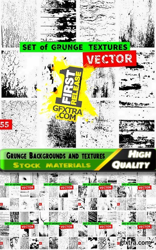 Big set of Grunge Backgrounds and textures - 25 Eps