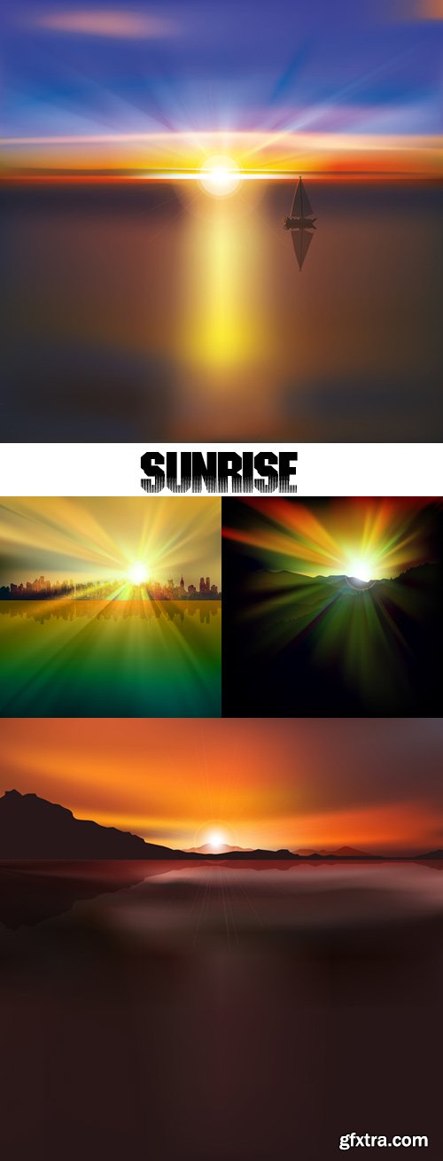 Gorgeous vector sunrise