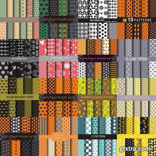Abstract Seamless patterns in vector set from stock #17 - 25 Eps