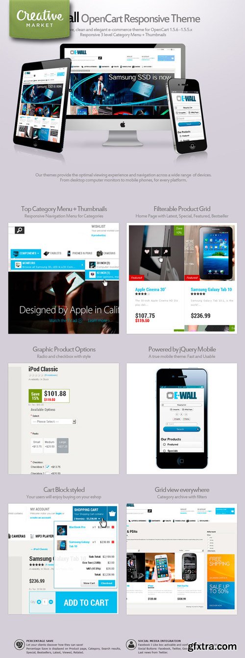 CreativeMarket - eWall OpenCart Responsive Theme