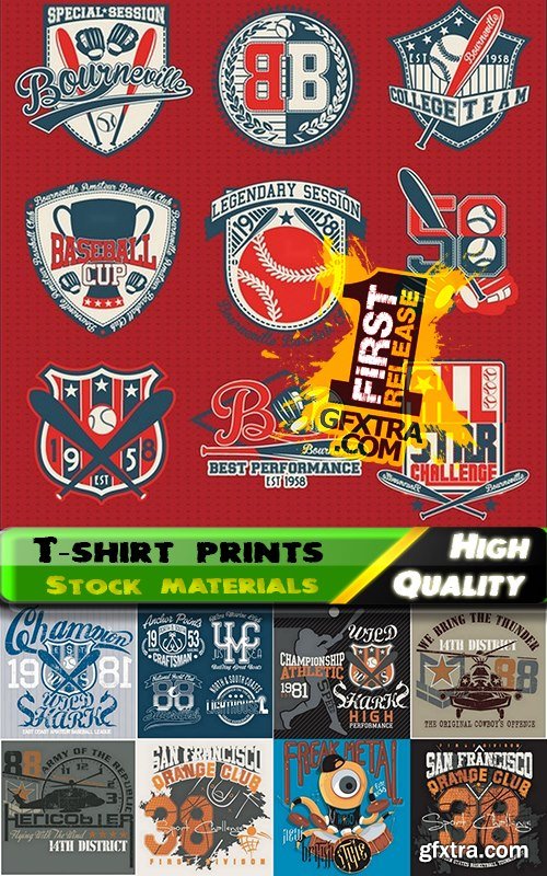 T-shirt prints design in vector from stock #6 - 25 Eps