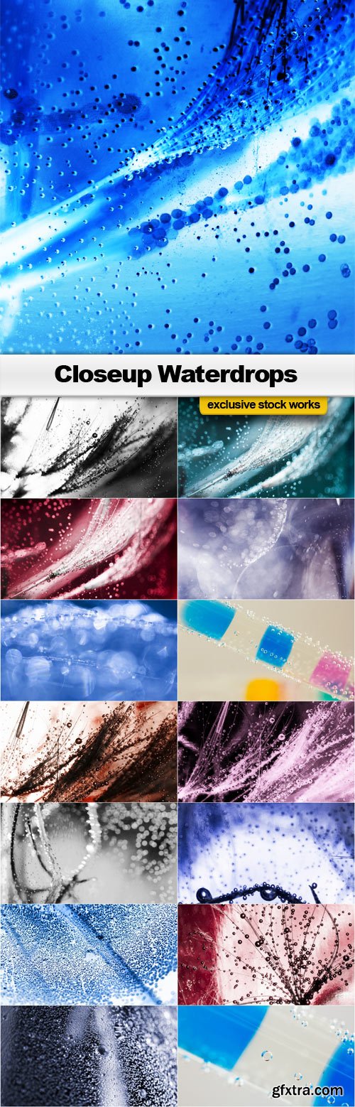 Closeup Waterdrops Photos - 15x JPEGs