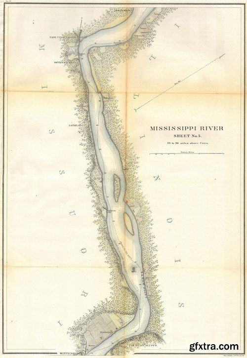 Vintage map 1,25 x UHQ JPEG