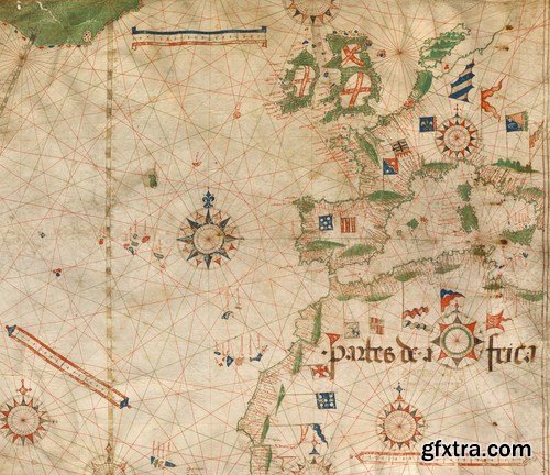 Vintage map 1,25 x UHQ JPEG